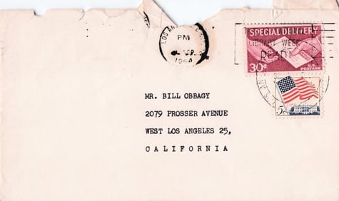 Robert Florey - Autographed Letter - "Murders in the Rue Morgue" and envelope