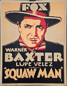 The Squaw Man - Silk Screen Window Card