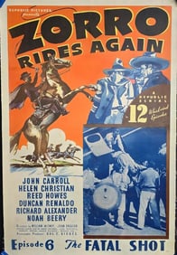 Zorro Rides Again - One Sheet