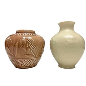 (2) ROOKWOOD Art and Crafts Pottery Vases