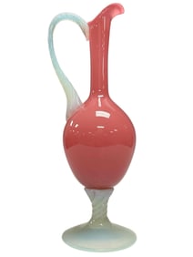 Stevens & Williams Pink Glass Ewer