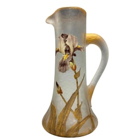 French Mont Joye - Legras Frosted Glass Pitcher