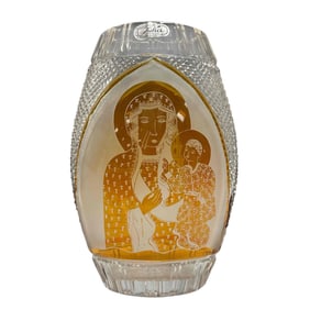 Czechoslovakia - JULIA Crystal Glassworks Poland Crystal Vase