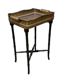 Fine 20th Century Brass Serving Tray on Stand
