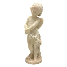 Italian Antique Marble Cupid Statue after Falconet