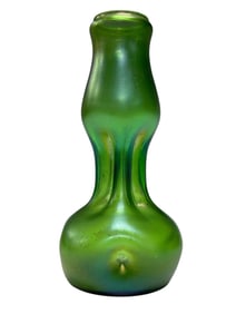 Loetz Iridescent Pinch / Crimp Form Vase