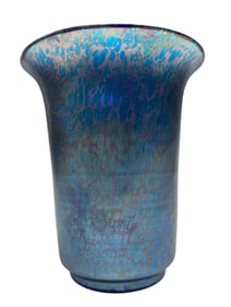Loetz Art Nouveau Cobalt Blue Papilion Glass Vase