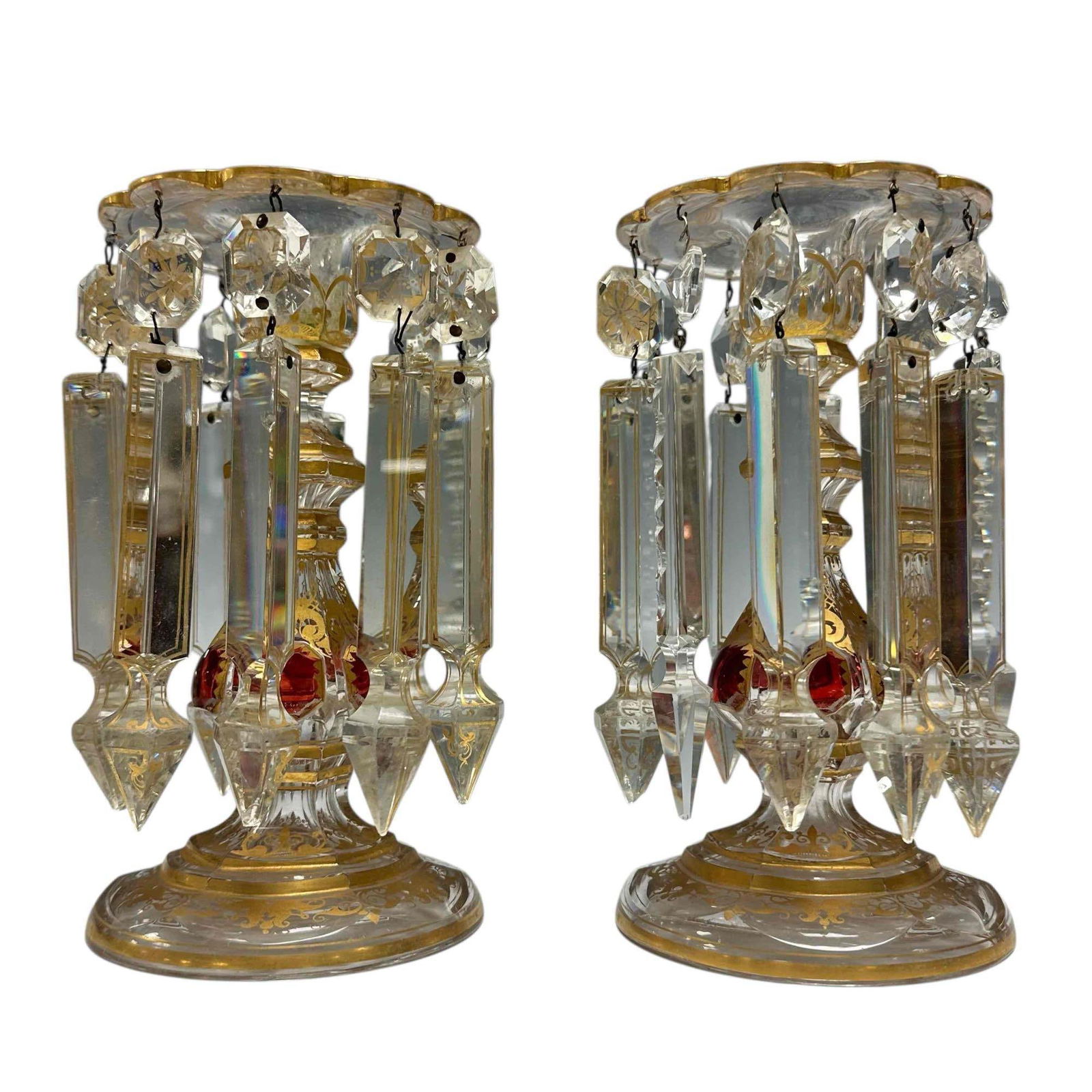 A Fine Pair of Bohemian Art Glass Lustres (1 of 20)