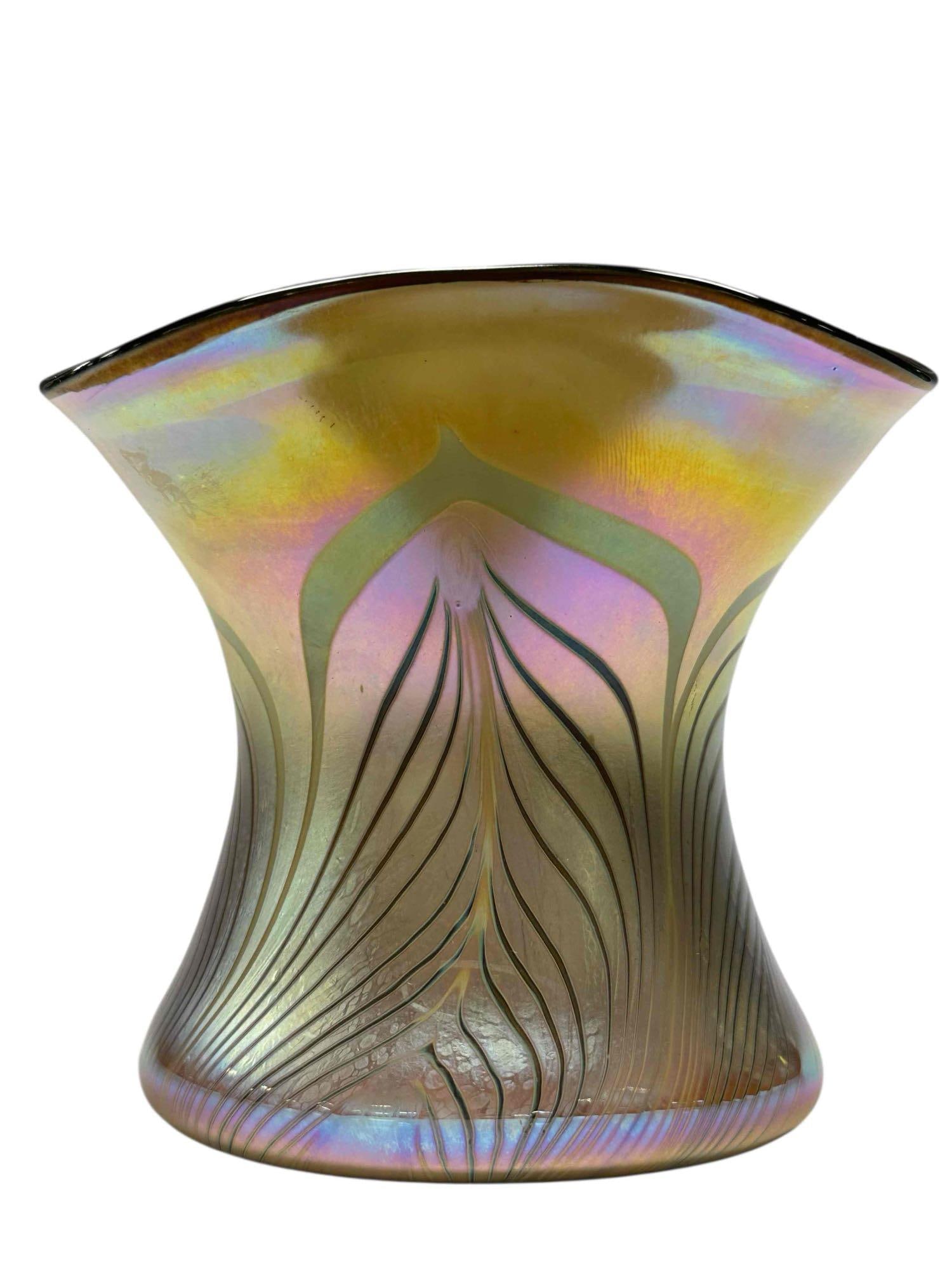 John Cook Phoenix Studios Art Glass Vase (1 of 16)