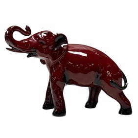 Royal Doulton Flambe Elephant - Trunk in Salute