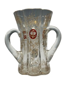 Moser Etched Glass Loving Cup