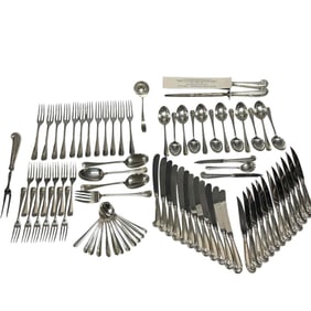 Stieff Sterling Silver "Williamsburg" Flatware Service for 12