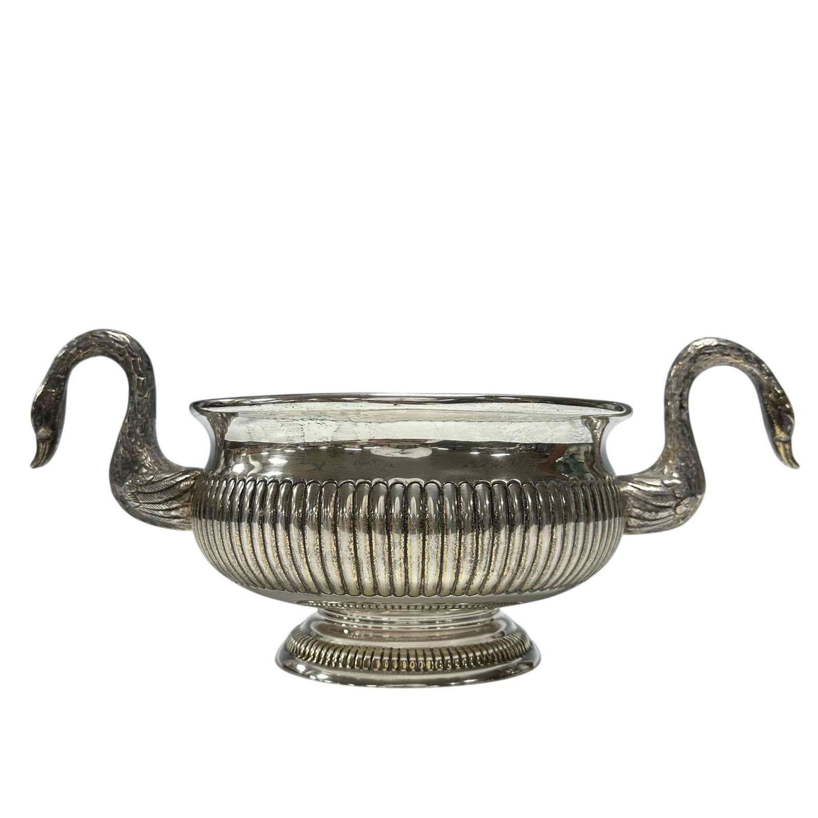 George III Sterling Silver SWAN Bowl - 2.5lbs (1 of 18)