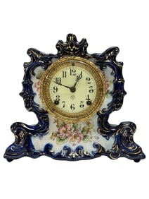 Antique Ansonia (Whisper) Porcelain Mantle Clock