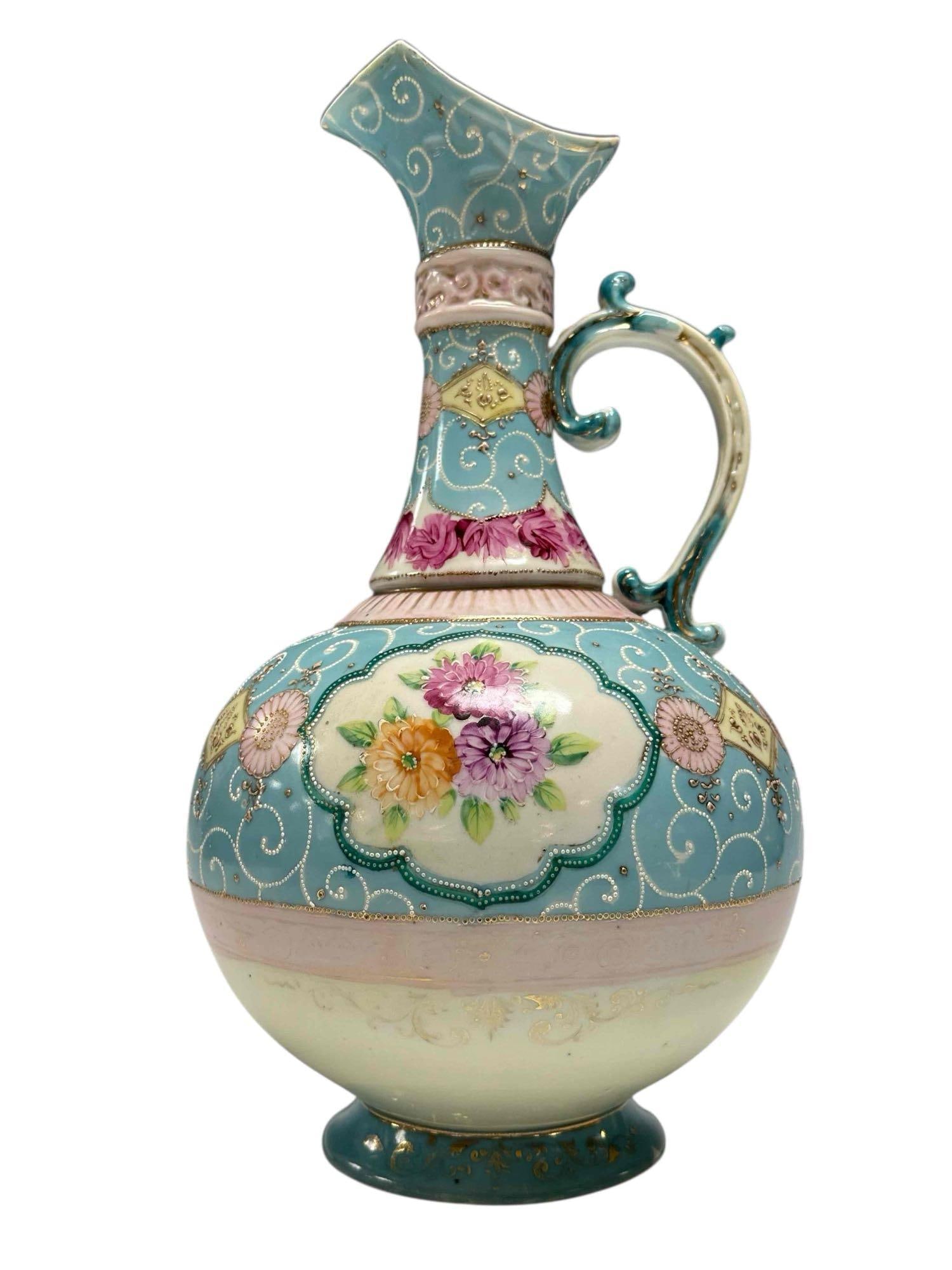 Hand Painted and Enameled Nippon Ewer (1 of 17)