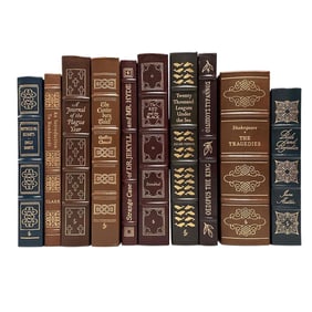 Ten (10) Leather Bound Books - Easton Press