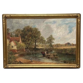 The Hay Wain Oil on Board after John Constable