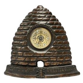 The Bee-Hive Clock Bronze Clock