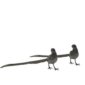 Jennings Brothers Silverplate Tabletop Pheasants (2)