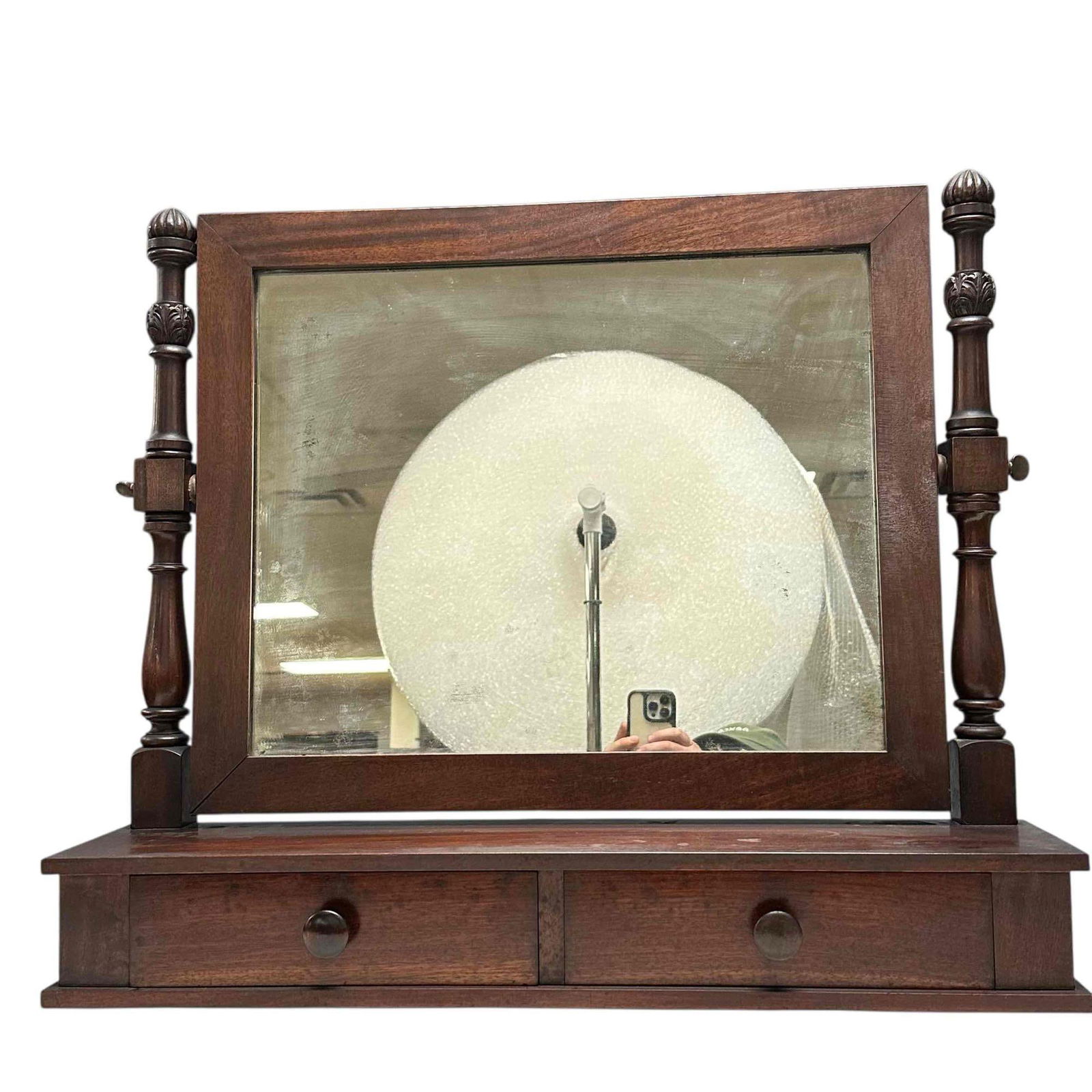 19th C. American Mahogany Shaving / Dresser Mirror (1 of 12)