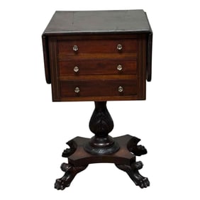 Acanthus Carved American Empire 2 Drawer Stand