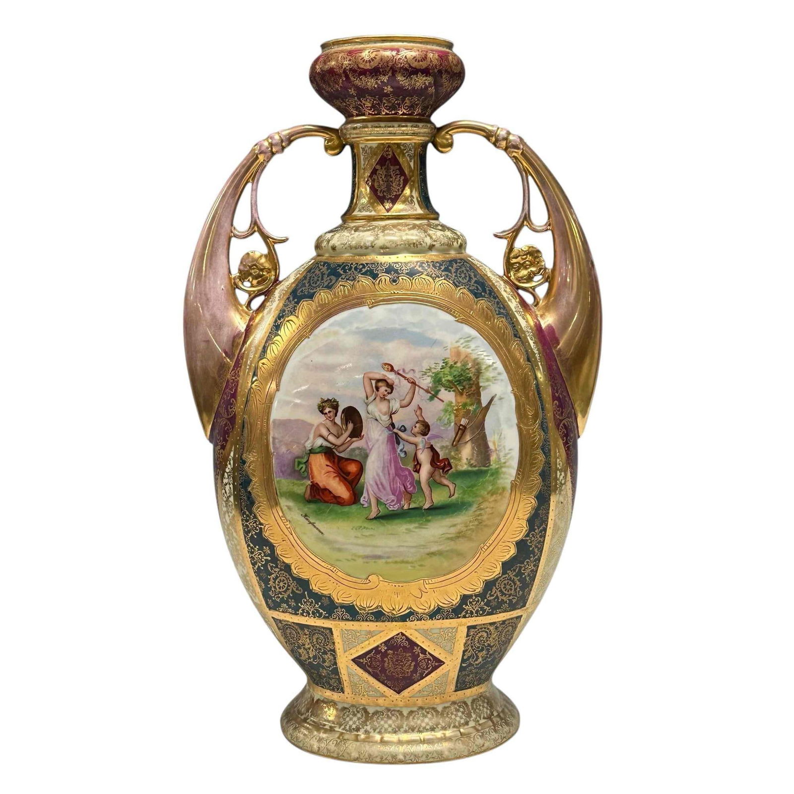 Austrian Royal Vienna Porcelain Vase after Kaufmann (1 of 19)