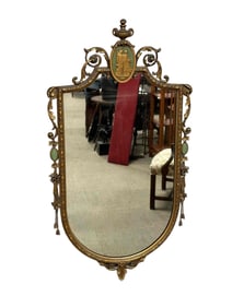 Ornate Gold and Silver Gilt Adams Style Mirror