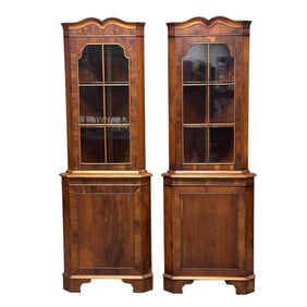 Pair of 19th century English Corner Cabinets