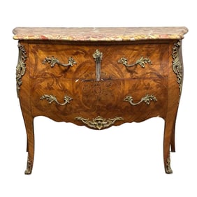 French Louis XV Marble Top Commode