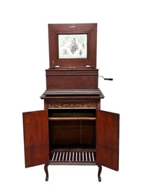 19th C. Regina Disc Music Box on Stand