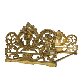 French Adjustable Brass Book Holder Rack