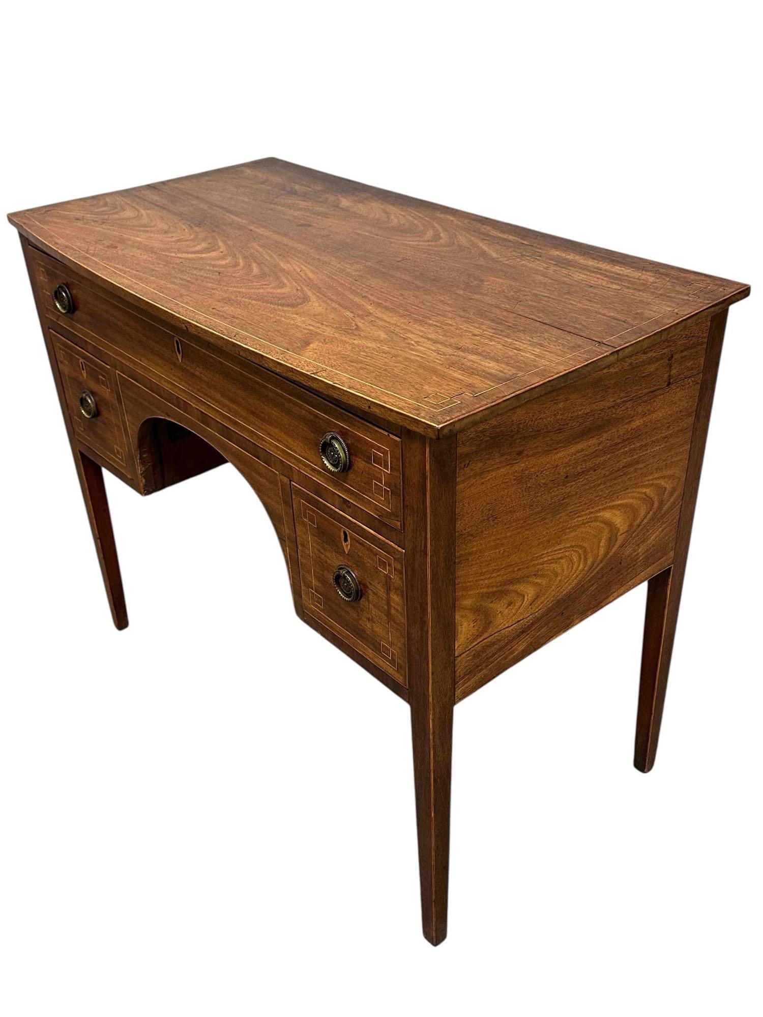 19th Century American Inlaid Mahogany Desk (1 of 17)