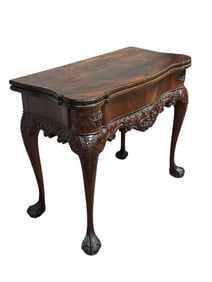 Federal Chippendale Flip top Games Table