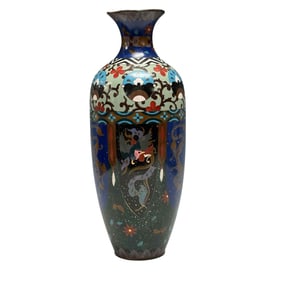 Early Chinese Cloisonne Enameled Vase