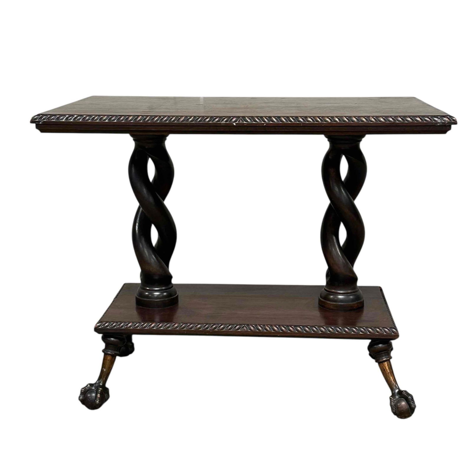 19th Century American Empire Claw Foot Table / Server (1 of 19)