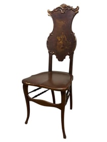 19th C. French Verni Martin Style Narrow Chair