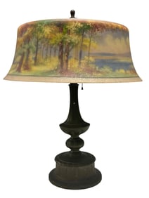 Pairpoint C. Durand Reverse Hand Painted Lamp