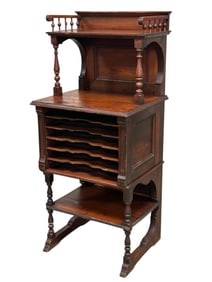 American Victorian Carved Cherry Sheet Music Stand