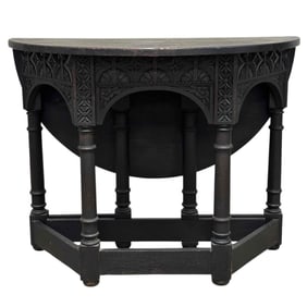 English Jacobean or Charles II Style Oak Table