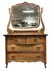 American Quarter Sawn Oak Dresser w Mirror