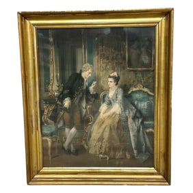 19th Century American Victorian Framed Lithograph