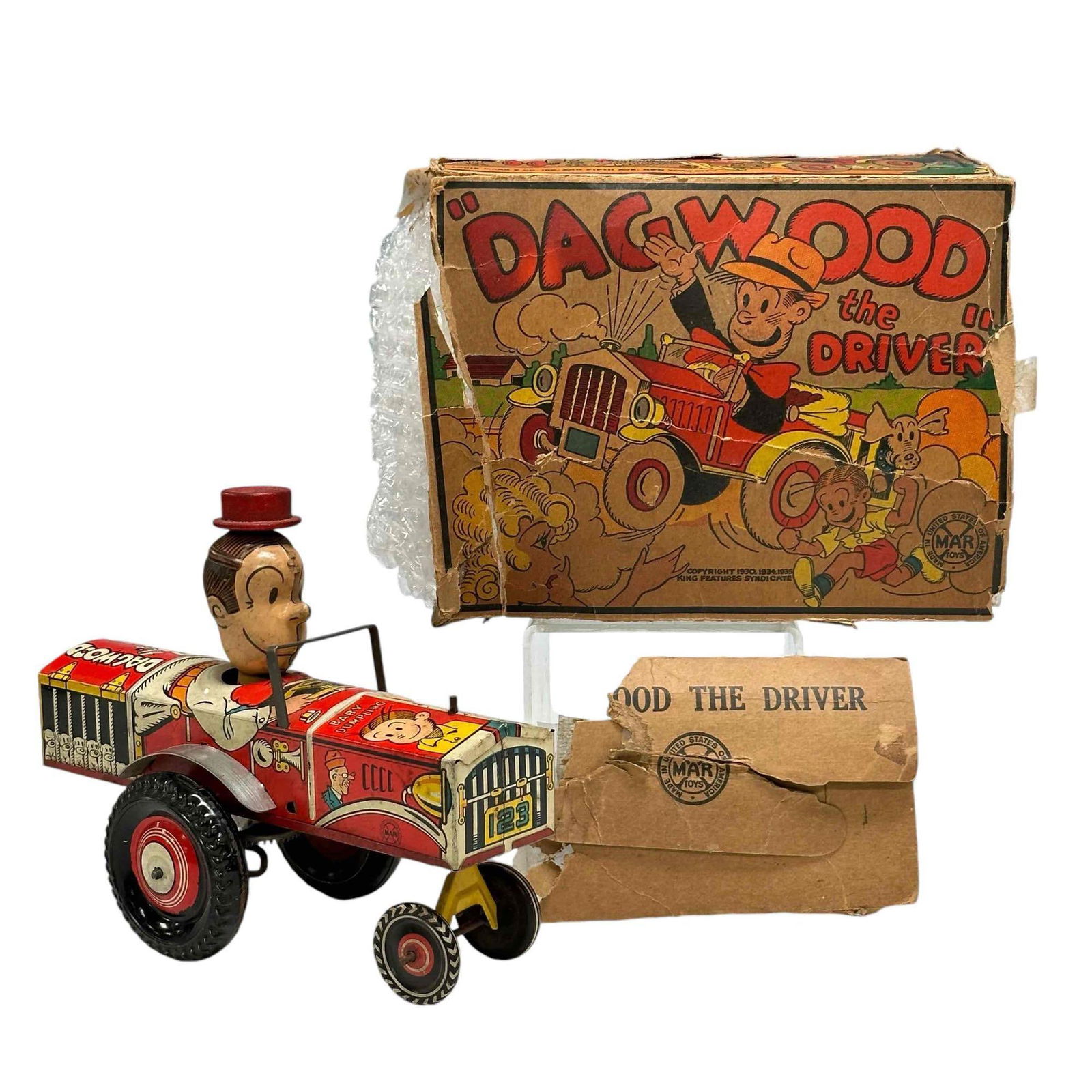 Marx Tin Litho Windup "Dagwood the Driver" with Box (1 of 20)