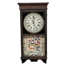 Antique Sessions Regulator Calendar Clock