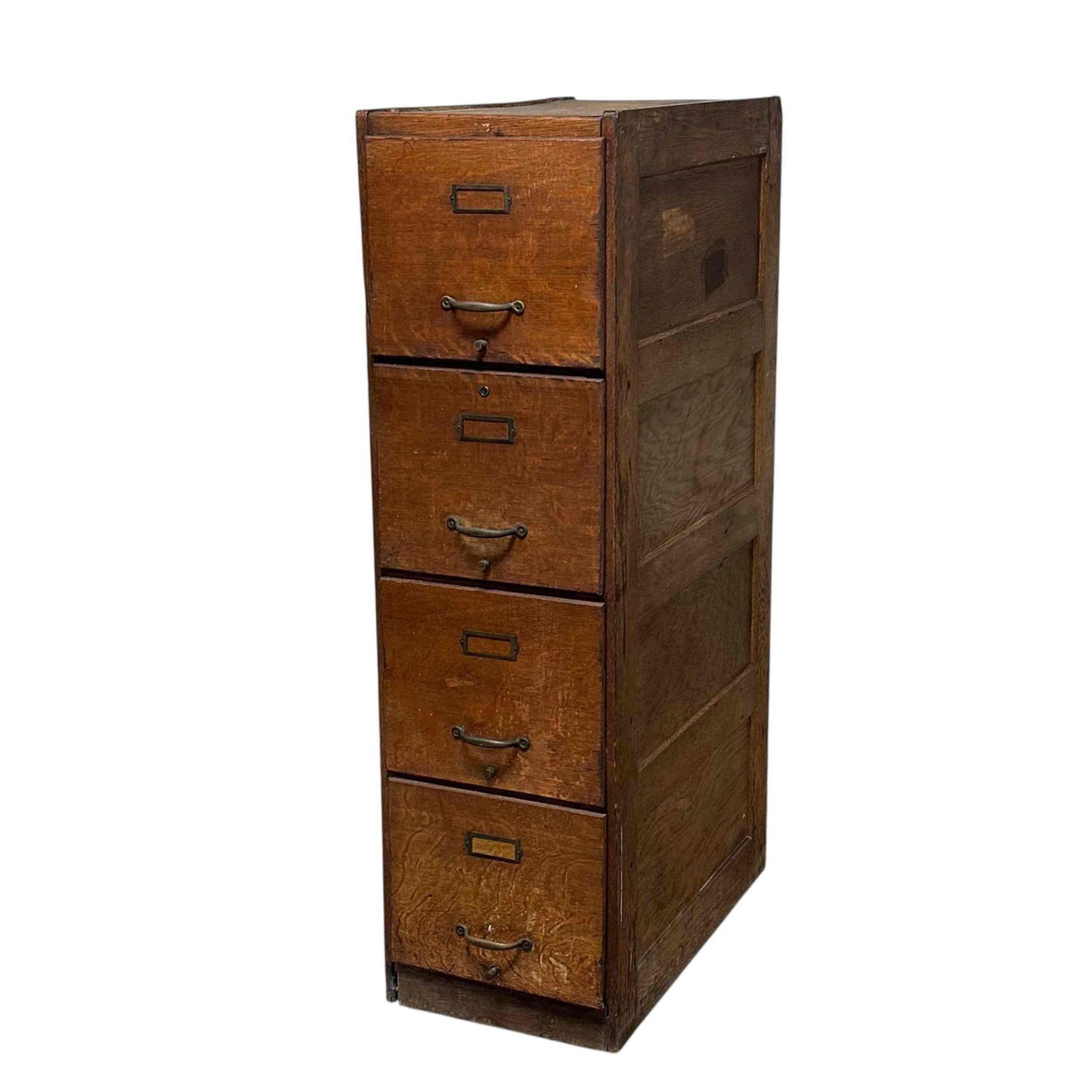 Four Drawer American Oak Filing Cabinet (1 of 11)