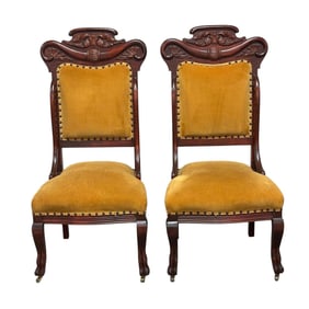 Pair of American Victorian Side Chairs