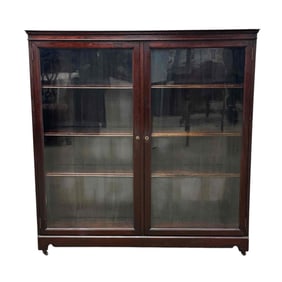 Antique American Mahogany 2 Door Bookcase
