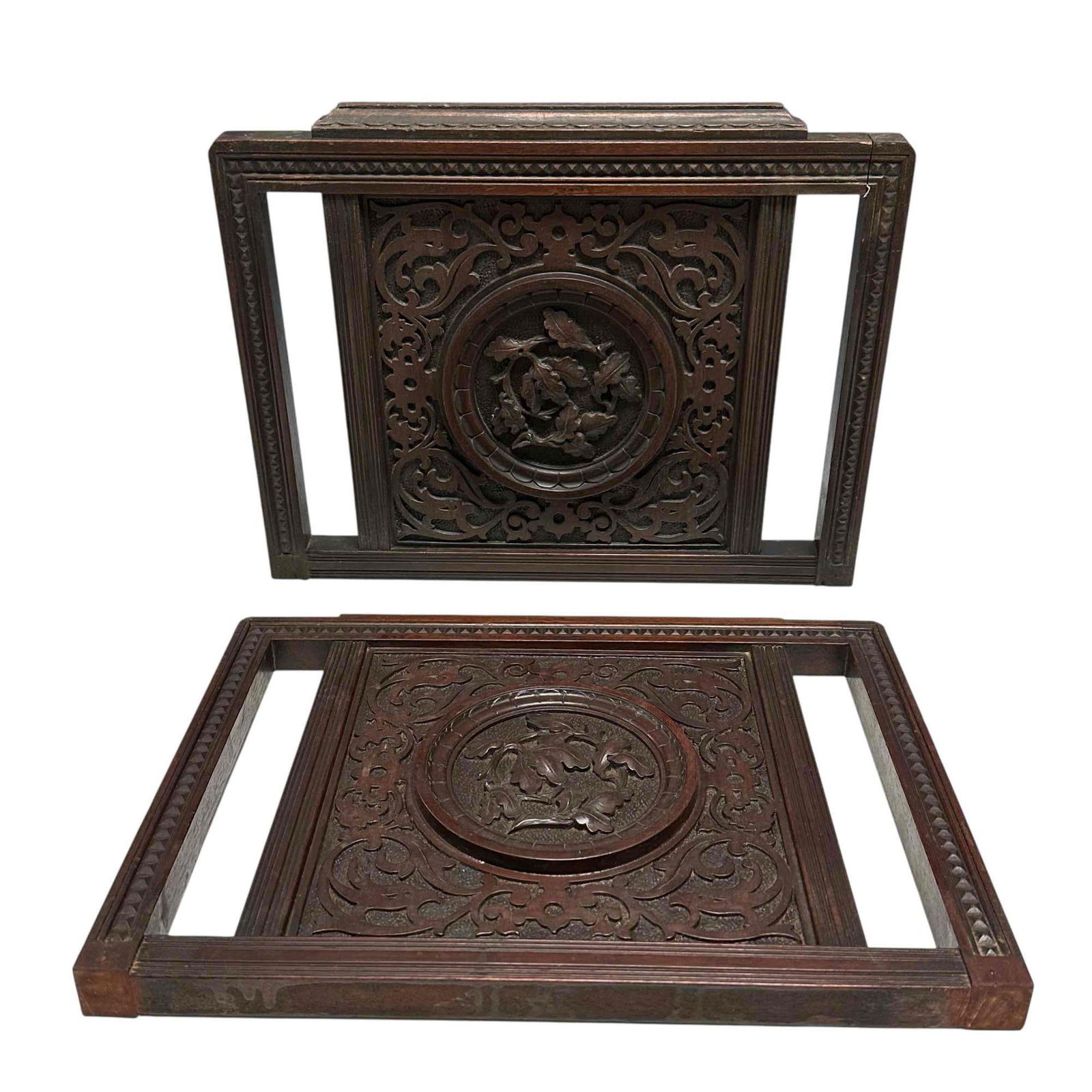 19th Century Architectural Carved Walnut Plaques (1 of 14)