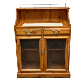 American Country Pine Style drink Service Cabinet