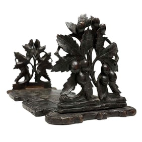 19th C. Carved Black Forest Metamorphic Book Stand
