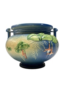Roseville Pottery Fuchsia Double Handle Jardiniere